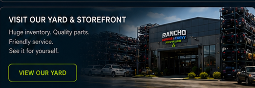 Closer view of the Rancho storefront arrival area